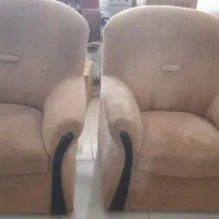 مبل راحتی ۷نفره شیک و سالم بدون جلو مبلی وعسلی