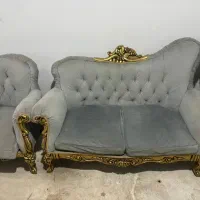 مبل سلطنتی ۷ نفره تمیز سه تا میز عسلی|مبلمان خانگی و میز عسلی|گنبد کاووس, |دیوار