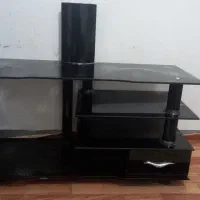 زیر تلویزیونی شیشه ای شیک
