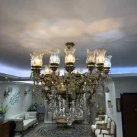 لوستر۸شاخه دوبل فرشته۱۶شعله بادیوارکوب و کنارسالنی