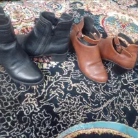 کفش زنانه دوجفت درحدنو یکش چرم اصل