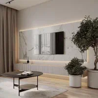 طراحی و اجرای  دیوار تی وی . وکاغذ دیواری