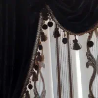 دو عدد پرده تور با  دوعدد والان مخمل شیک مجزا|پرده، رانر، رومیزی|رشت, پل تالشان|دیوار