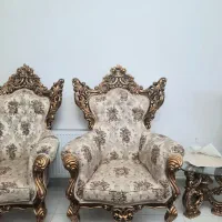 مبلمان ۹ نفره کاملا چوبی|مبلمان خانگی و میز عسلی|اهر, |دیوار