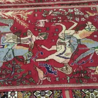 یک جفت قالیچه دستبافت  قدیمی ابعاد 1.5*1