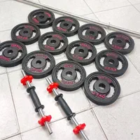 ۱۲عددوزنه۲.۵کیلویی با دمبل و هالتر۱/۵متری|تجهیزات ورزشی|تهران, افسریه شمالی|دیوار