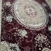 فرش زرشکی دوجفت