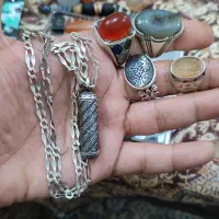 انگشتر و گردنبند نقره