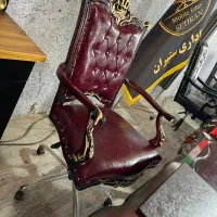 مبلمان اداری .ست چرمی پایه د|دفتر کار|دورود, |دیوار