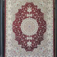 فرش ۹متری /۱۲۰۰شانه/لاکی کف ساده /تمام نخ /تهران|فرش|ری, علایین|دیوار