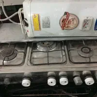 فرگاز استیل پنج شعله بدون سرسوزن بی عیب