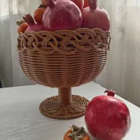 سبد بافی با نخ ارغوان