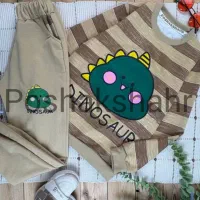 بلوز شلوار دورس پنبه طرح دایناسور