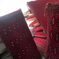 6 عدد پشتی فرش دست باف پشمی ترکمن سایز بزرگ