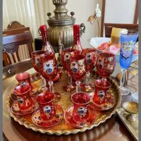 سماور برنجی و سرویس شاه عباسی