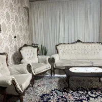 مبل منبت دست ساز همراه۲عسلی وجلو مبلی ۷نفره|مبلمان خانگی و میز عسلی|کرج, شهرک طالقانی|دیوار