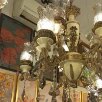 لوستر پنج شاخه (ده شعله)|لوستر و چراغ آویز|مشهد, الهیه|دیوار