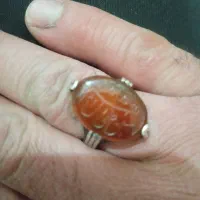 انگشتریمنی روسنگش صلوات حکاکی شده