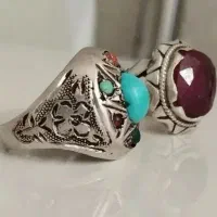 انگشتر نقره دو عدد