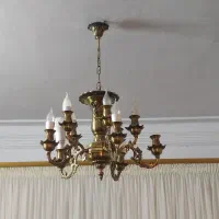 لوستر‌برنجی قدیمی ۳ عدد
