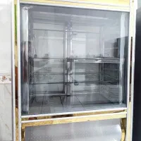 یخچال ویترینی 4در طلایی جدید استیل مغازه کبابی