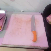 چاقو سر آشپز 50 سانتی  حیدری اصل.و تخته کار