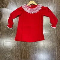 زیر سارافون آستین بلند و شومیز کرپ حریر یقه تور|کفش و لباس بچه|تهران, فلسطین (میدان انقلاب)|دیوار