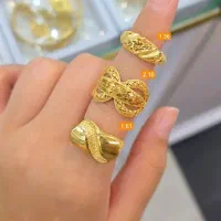 انگشتر های نقره با آبکاری طلای ۲۴ عیار