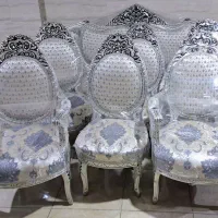 سلطنتی سیلور مبلمان ۹ نفره مبل استیل جهیزیه|مبلمان خانگی و میز عسلی|فردیس, شهرک شهید حسینی|دیوار