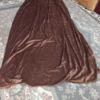 یک جفت پرده ورودی ویک عدد دستک به رنگ قهوه ای|پرده، رانر، رومیزی|تربت‌حیدریه, مظفریه|دیوار