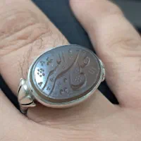 انگشتر نقره خطی قدیمی