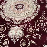 یک جفت فرش۱۲متری گل برجسته و دو جفت پشتی