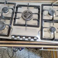 اجاق گاز استیل ۵ شعله همراه میز