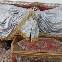 یالان پرده طوسی نقره ایی|پرده، رانر، رومیزی|سرپل ذهاب, |دیوار
