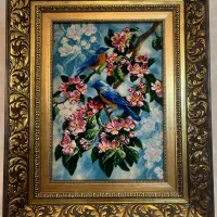 تابلو فرش چله ابریشم