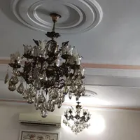 لوستر برنجی ۱۲ شعله یک جفت|لوستر و چراغ آویز|تهران, خزانه|دیوار