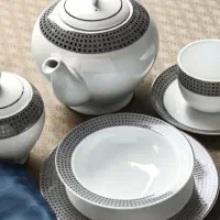 سرویس چینی زرین ۱۸ نفره|ظروف سرو و پذیرایی|تربت‌حیدریه, باغ ملی|دیوار