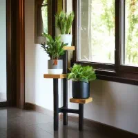 استند دکوری وگلدان فلزی مدرن کنجی شیک و مقاوم مشهد