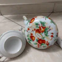 کتری لعابی قوری چینی  طرح دار|قوری، کتری، قهوهساز دستی|تهران, تختی|دیوار