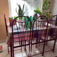 میز غذاخوری ۶ نفره فلزی