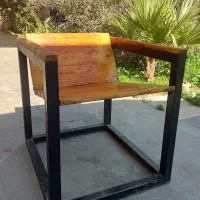 صندلی چوبی و فلز|صندلی و نیمکت|بندر ماهشهر, |دیوار