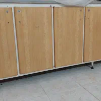 کابینت فلزی.بهمراه هود.سینک و سنگ روی کابینت