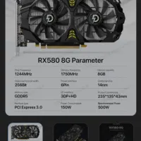 کارت گرافیک قدرتمند rx580 گیمینگ