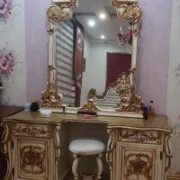 سرویس خواب تمام چوب سلطنتی کار دست طلاکوب واقعی