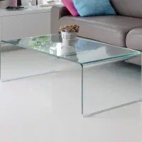 میز جلومبلی تمام شیشه ای