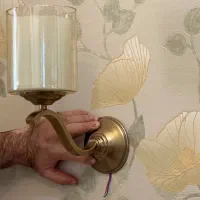 چراغ دیوارکوب رنگ طلایی آنتیک (نو و سالم + لامپ )