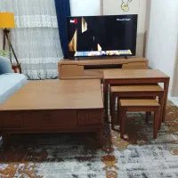 جلو مبلی و عسلی چوب راش