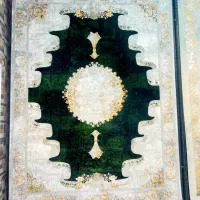 فرش وینتیج زرد رنگ ماه رخ کد ۷۷۷