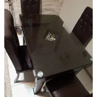 میز غذاخوری نو 4 نفره راش چرم