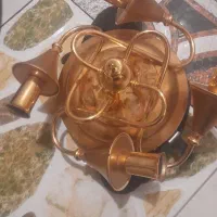 چراغ لوستر نو جنس برنج چهار چراغ ۱/۵۰۰